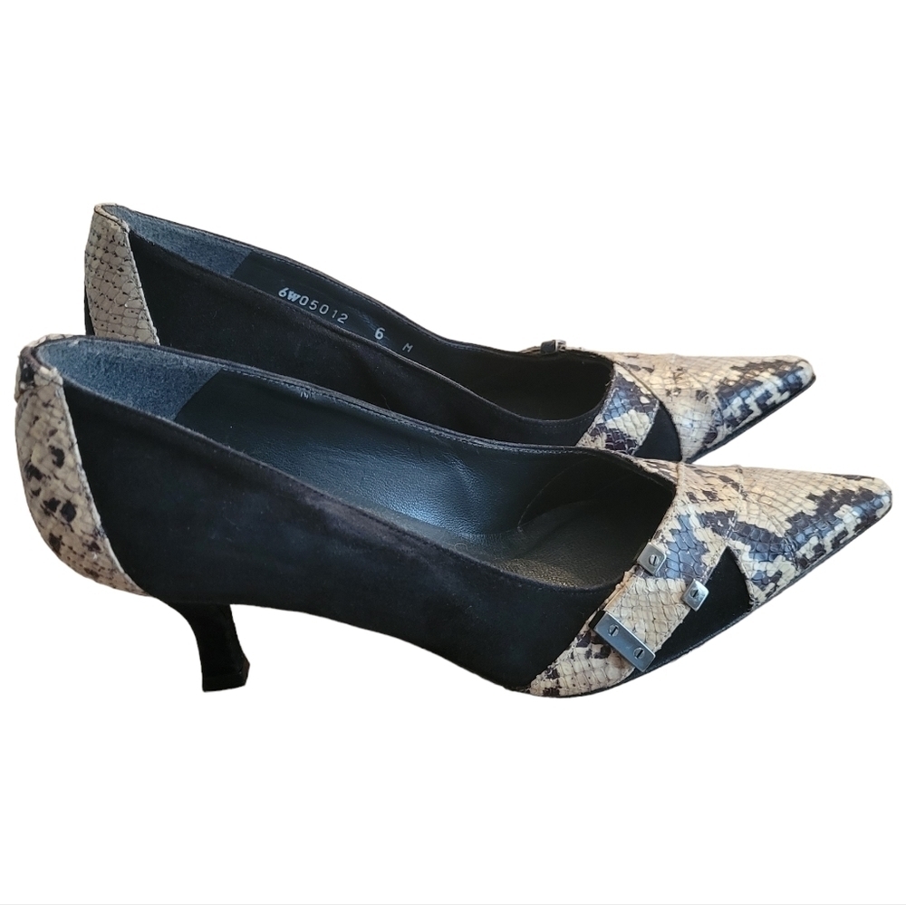 Stuart Weitzman Suede Snakeskin Pumps Size 6